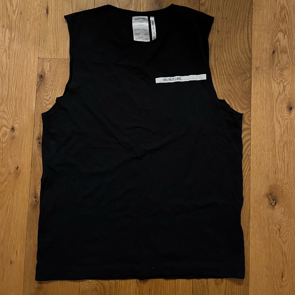 Black helmut Lang tank top/ muscle tee